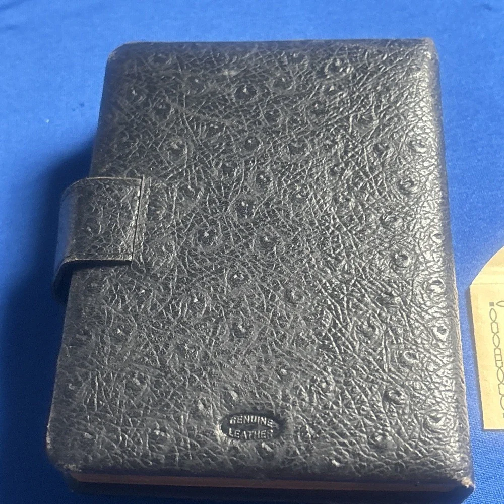 Vintage 1940s Five Year Diary Book Leather Cover Unused Antique Journal with Key